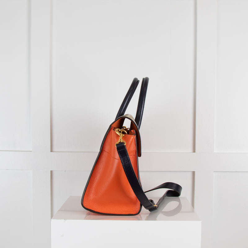 Mulberry Bayswater Orange 2 Way Small Bag With Strap