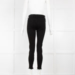 Rag & Bone Black Jeans with Silver Zip Leg Detail