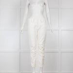 Frame Cream Trousers with Elasticated Hem
