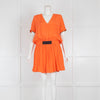 Victoria Beckham Orange Flounce Skirt Mini Dress