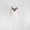 Raey Ivory Camisole With Black Lace