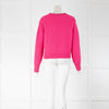 White + Warren Bright Pink Cotton Knit Jumper