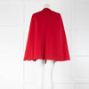 Joseph Red Lined Cape With Shoulder Buttons