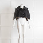 Burberry Black Quilted Short Cape