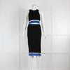 Rag & Bone Black Elasticated Skirt & Top with Blue & White Stripe Hem
