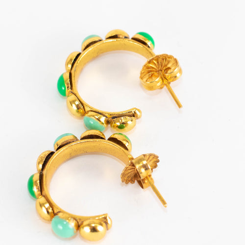 Sylvia Toledano Green Mini Creole Earrings