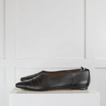 Joseph Black Leather Flat Shoes