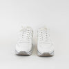 Hogan White and Silver Leather Platform Sneakers