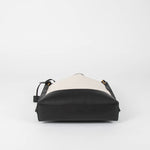 Saint Laurent White & Black Tag Hobo in Canvas and Leather Bag