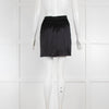 Tom Ford Black Stretch Silk Satin Mini Skirt with Logo Waistband