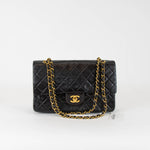 Chanel Black Lambskin Classic Flap Shoulder Bag