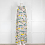 Missoni Grey Green Yellow Geometric Print Sleeveless Dress