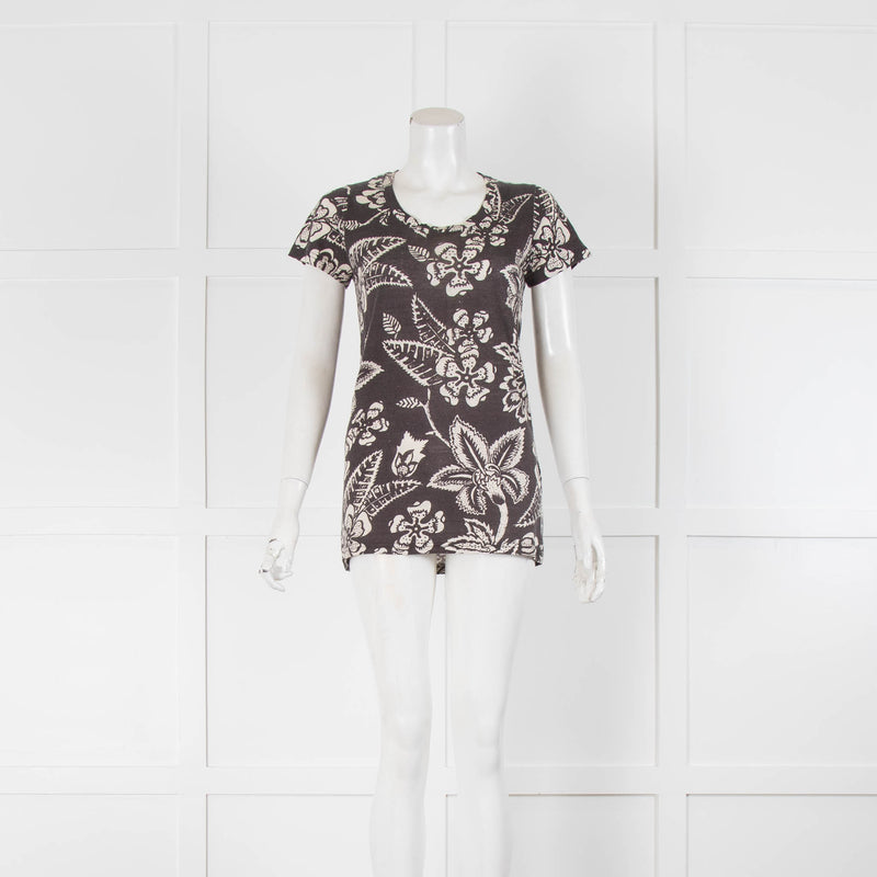Etoile Isabel Marant Grey White Floral T-Shirt