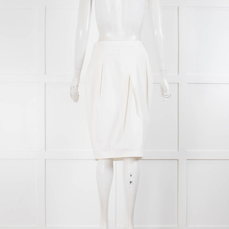Fabiana Filippi White Textured Tulip Skirt