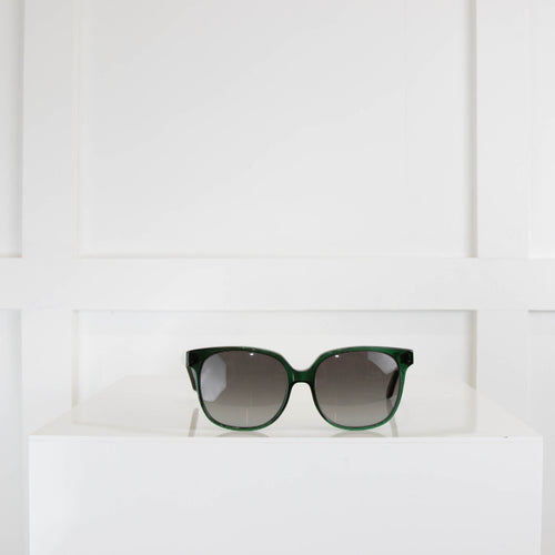 Victoria Beckham Dark Green Frame Sunglasses