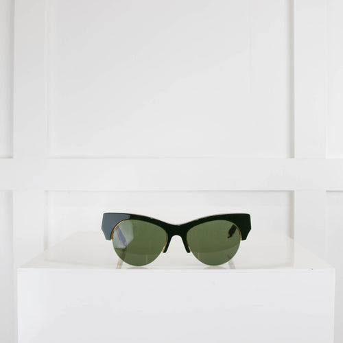 Victoria Beckham Dark Green and Tortoiseshell Sunglasses