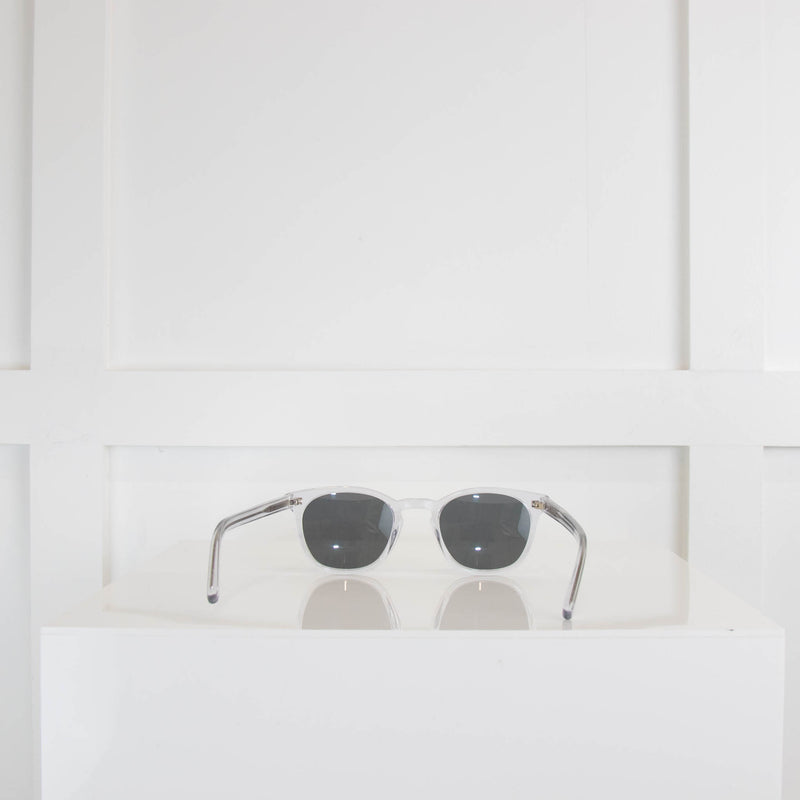 Saint Laurent Silver Mirror D Frame Acetate Sunglasses