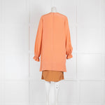 Roksanda Orange Silk Tiered Long Sleeve Dress
