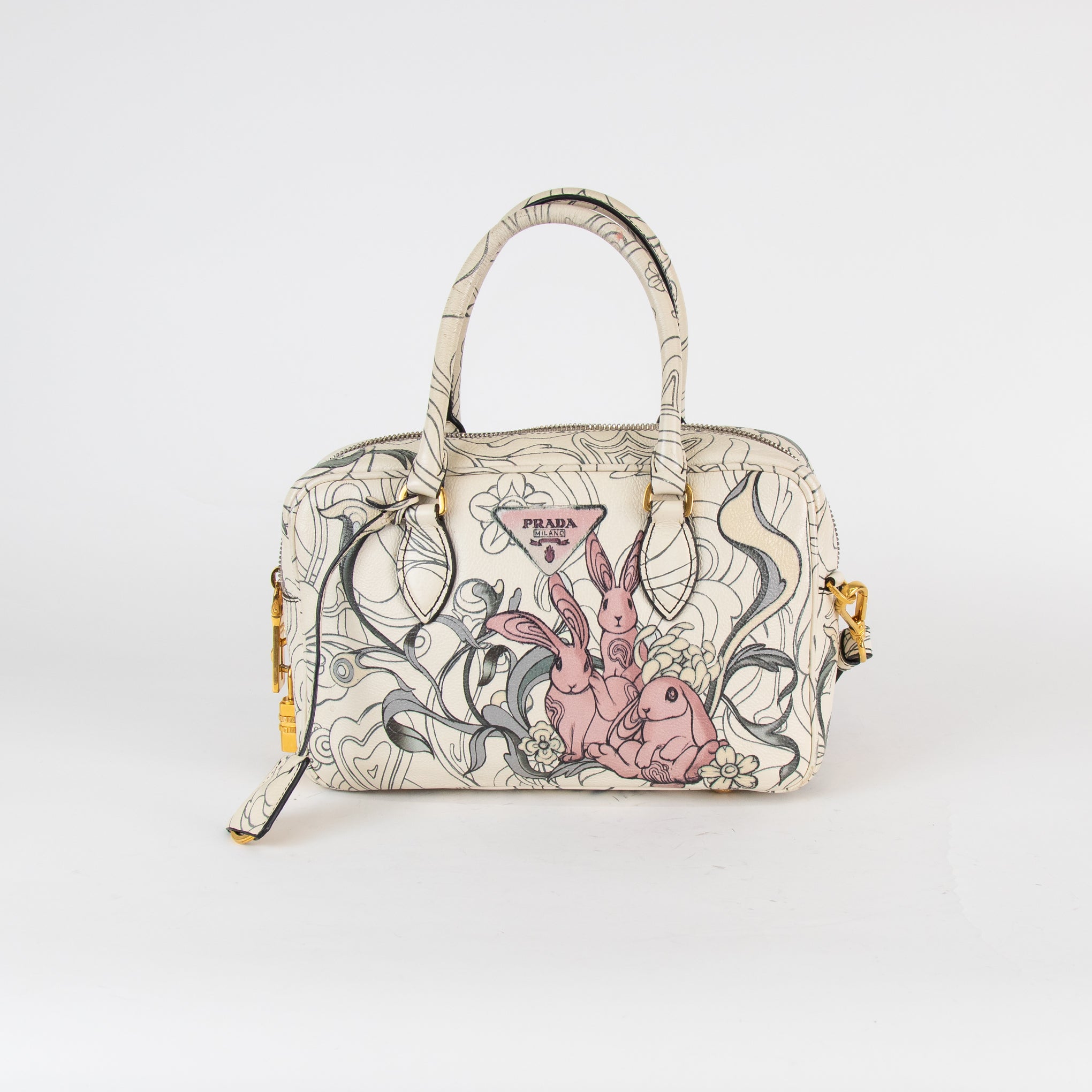 Prada x James Jean Lop Bunny Print Bauletto Bag – Phoenix Style