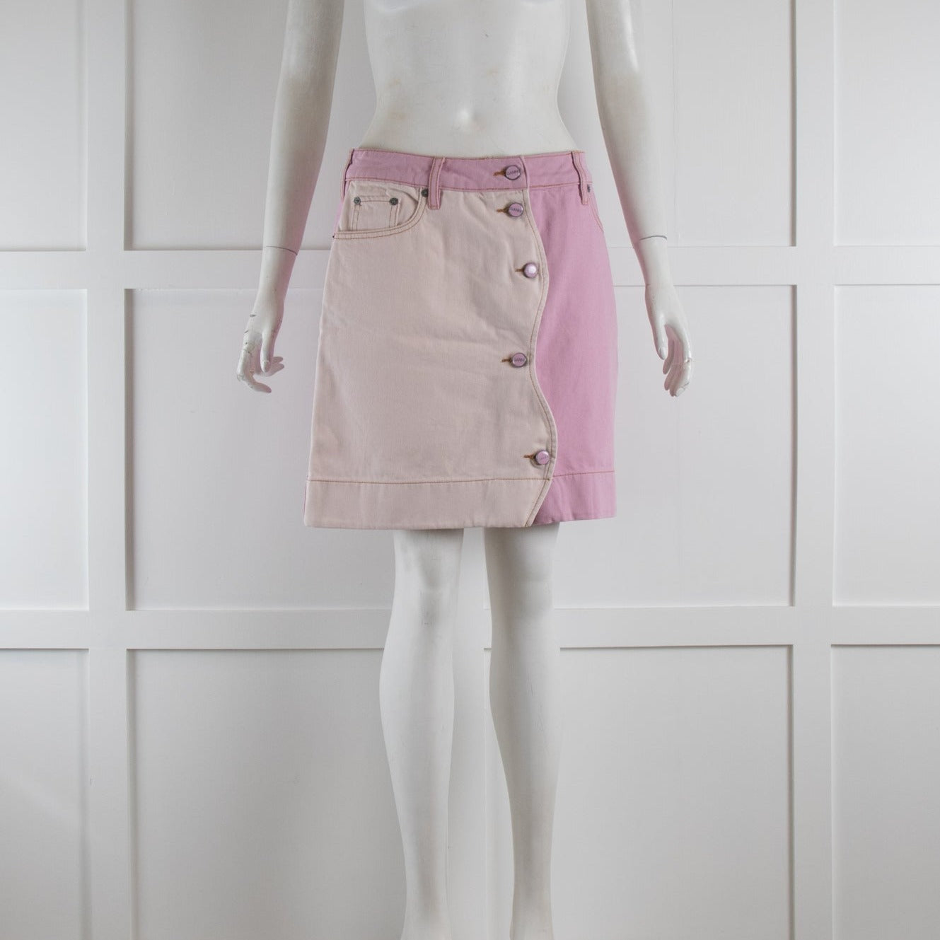 Ganni Pink Denim Mini Skirt – Phoenix Style - Main Image