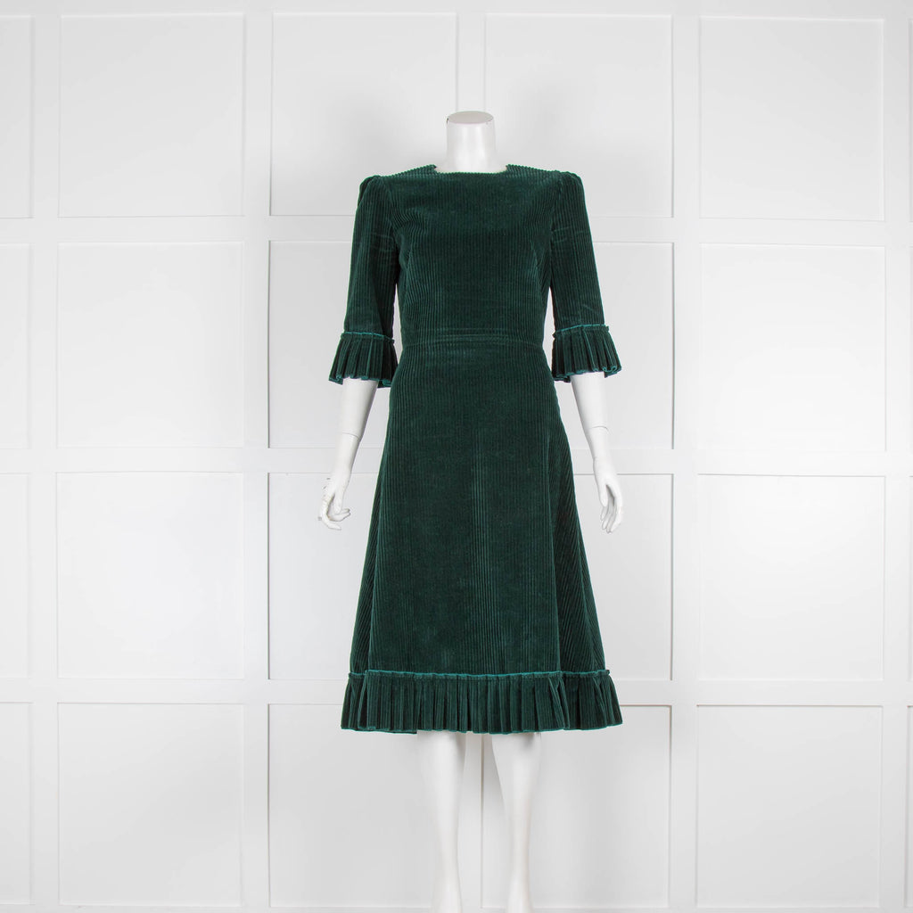 The Vampire's Wife Dark Green Jumbo Corduroy Festival Midi Dress – Phoenix  Style
