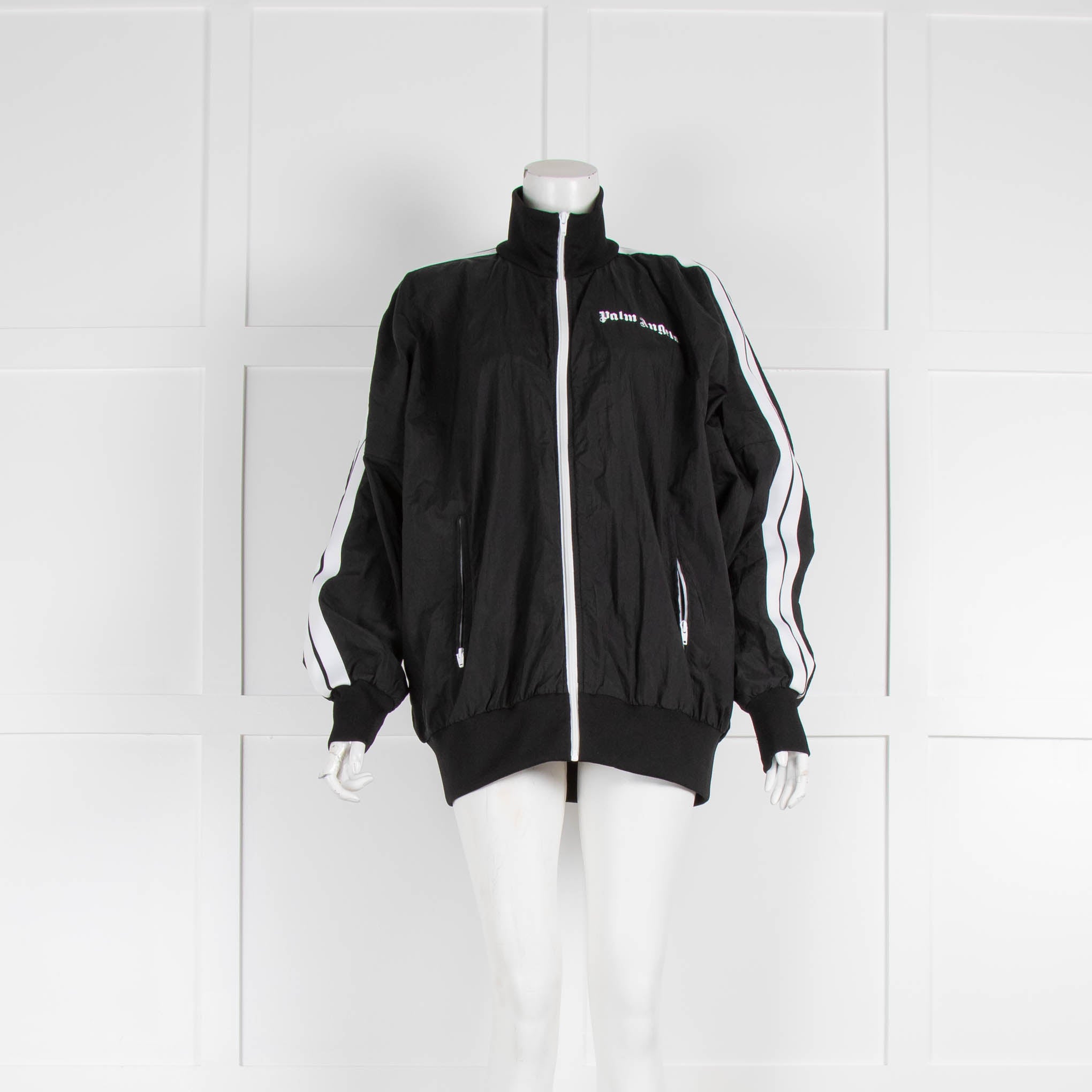 Palm Angels Black White Sports Jacket