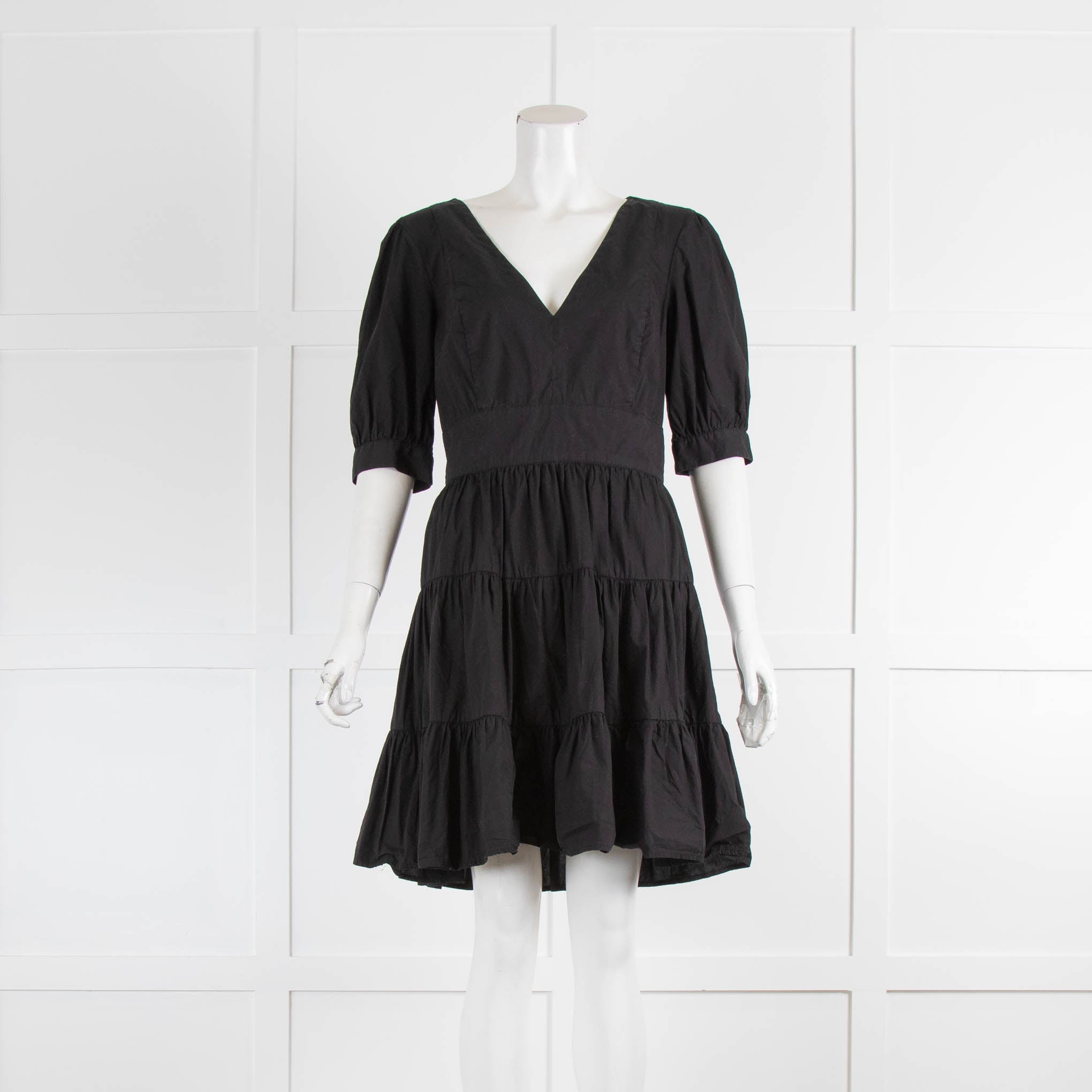 Michael Michael Kors Black Tiered Cotton Short Dress – Phoenix Style - Main Image