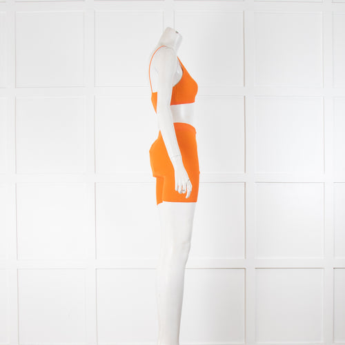 Jacquemus Orange Knitted Shorts & Bandeau Top