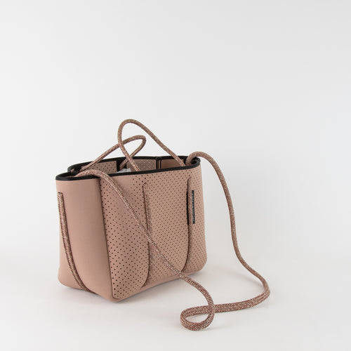 State Of Escape Brown Neoprene Handbag With Internal Pouch
