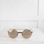 Versace Metallic Round  Sunglasses