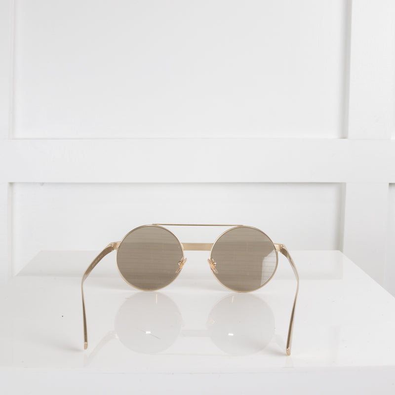 Versace Metallic Round  Sunglasses