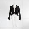 Dolce And Gabbana Black Crop Jacket With Lace Insert