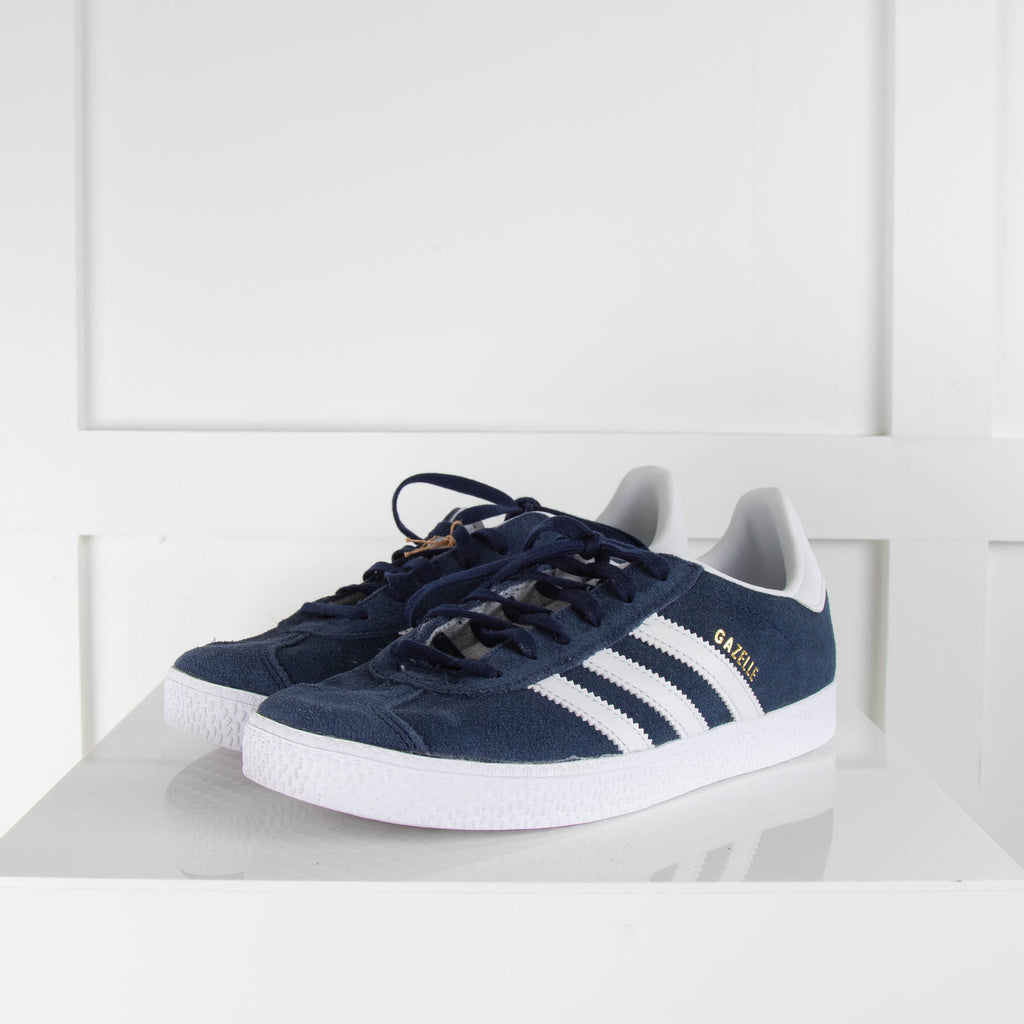 Adidas Blue and White Stripe Gazelle Trainers – Phoenix Style