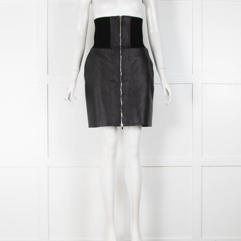 Stella McCartney Black Moto Zip Mini Skirt