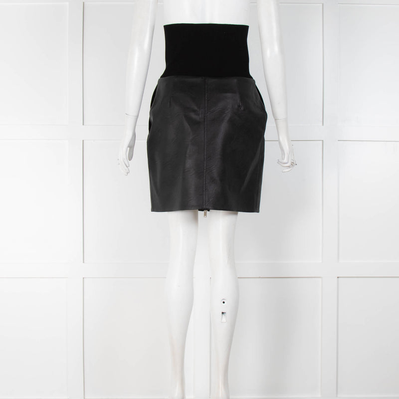 Stella McCartney Black Moto Zip Mini Skirt