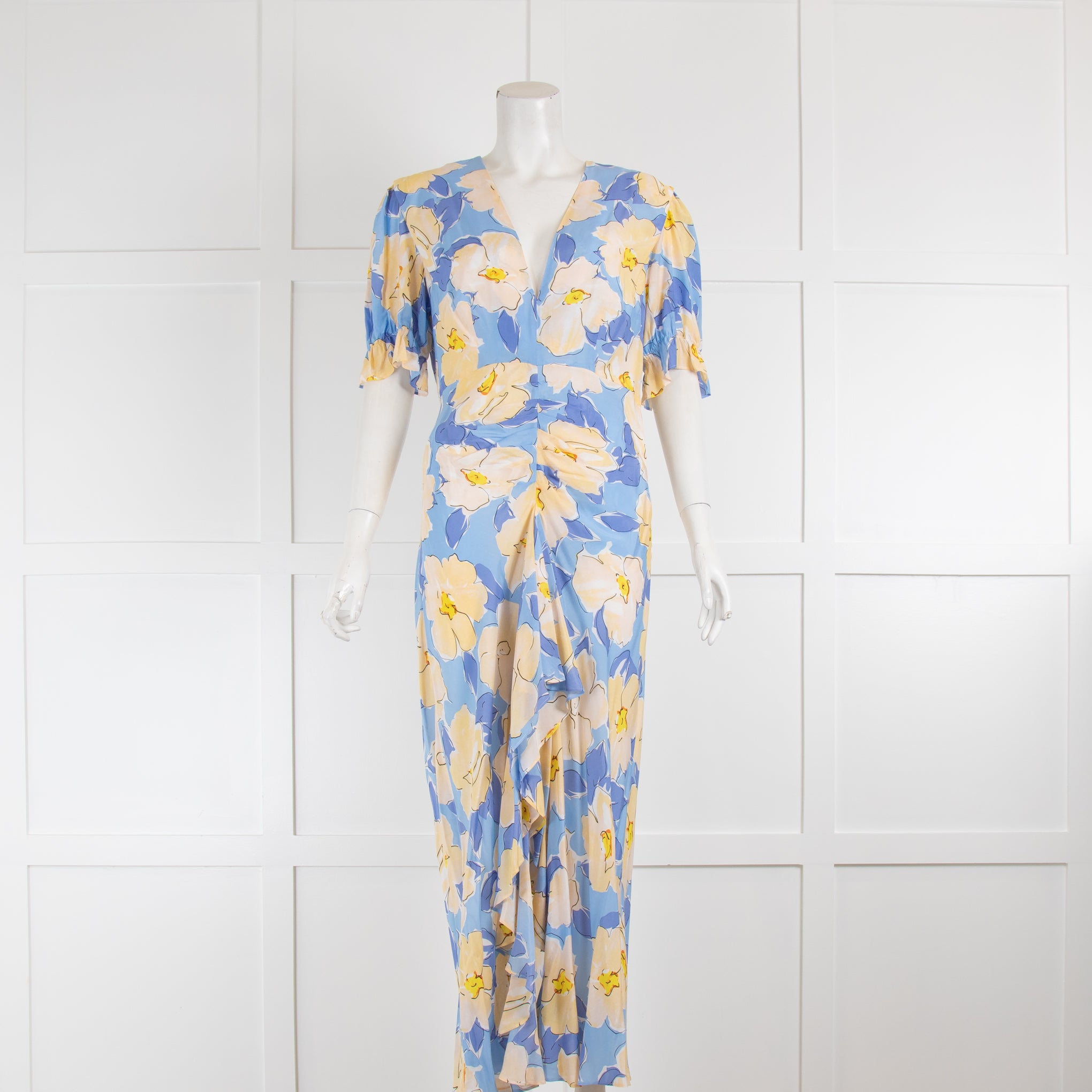 Rixo Ariel Dress in Muted Floral Phoenix Style