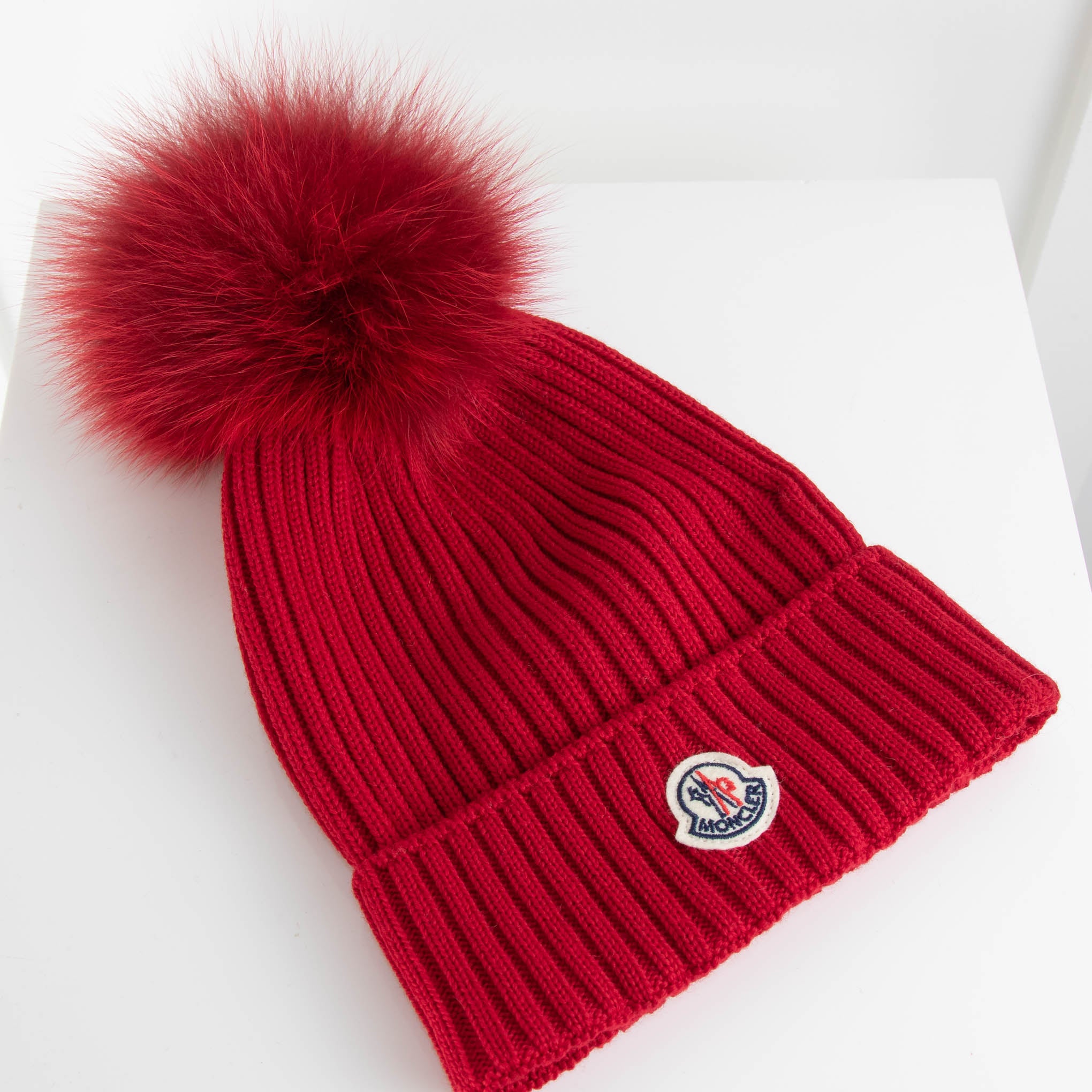 Moncler Red Fur Bobble Hat – Phoenix Style