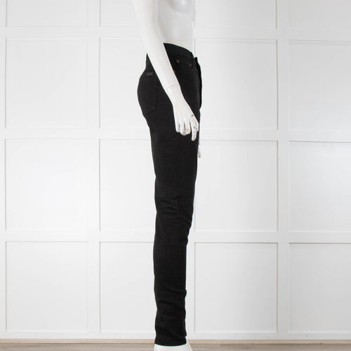 Saint Laurent High Rise Skinny Black Jeans
