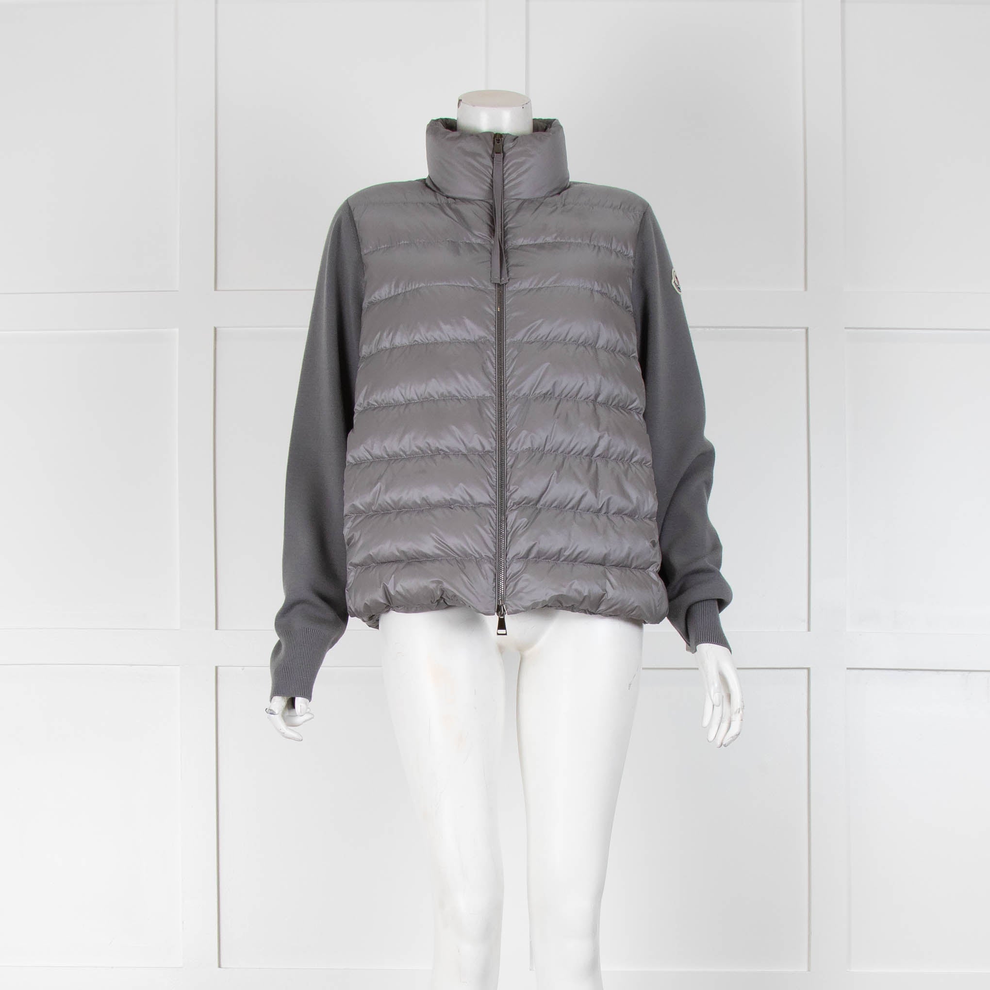 Moncler Grey Padded Wool Jumper Jacket – Phoenix Style