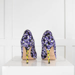 Jimmy Choo Purple & Yellow Animal Print High Heel Shoe