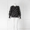 Ganni Black With Spot And Floral Pattern