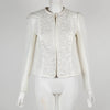Valentino White Floral Embellished Short Jacket