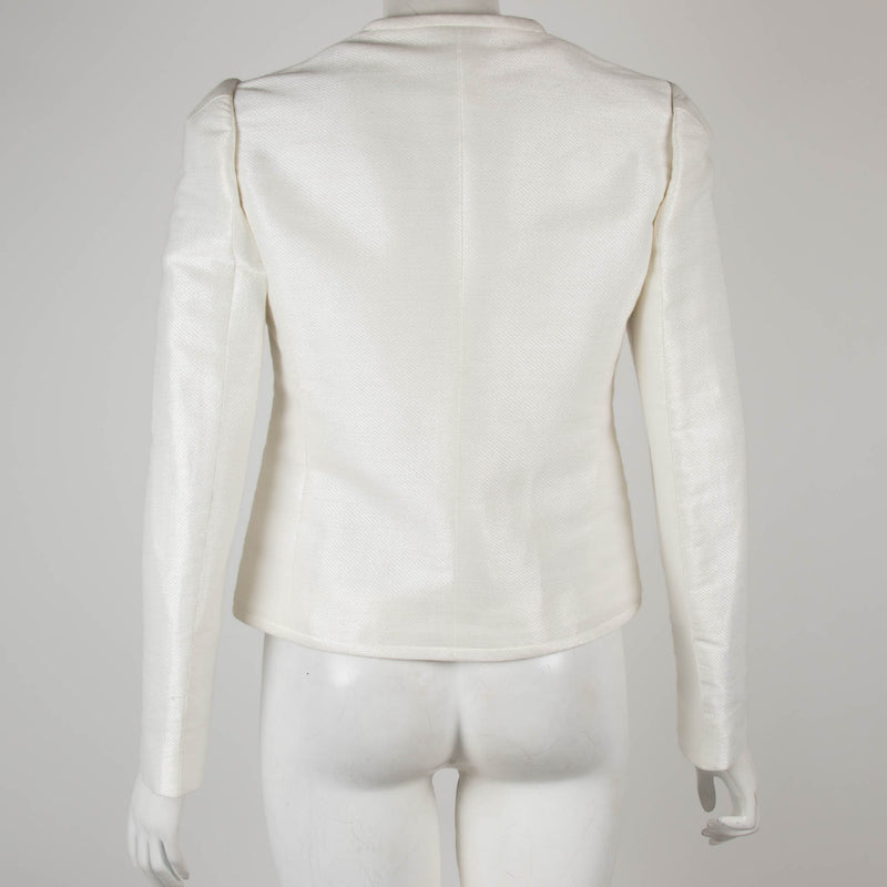 Valentino White Floral Embellished Short Jacket
