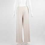 The Row Beige Wool Silk Mix Knitted Trousers