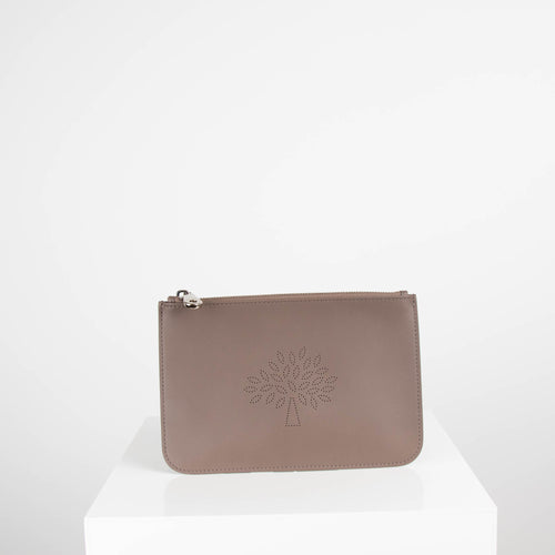 Mulberry Taupe Blossom Pouch