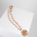 Valentino Rose Gold Pink Stones Necklace