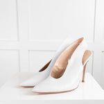 Gianvito Rossi White Sling Back Shoes