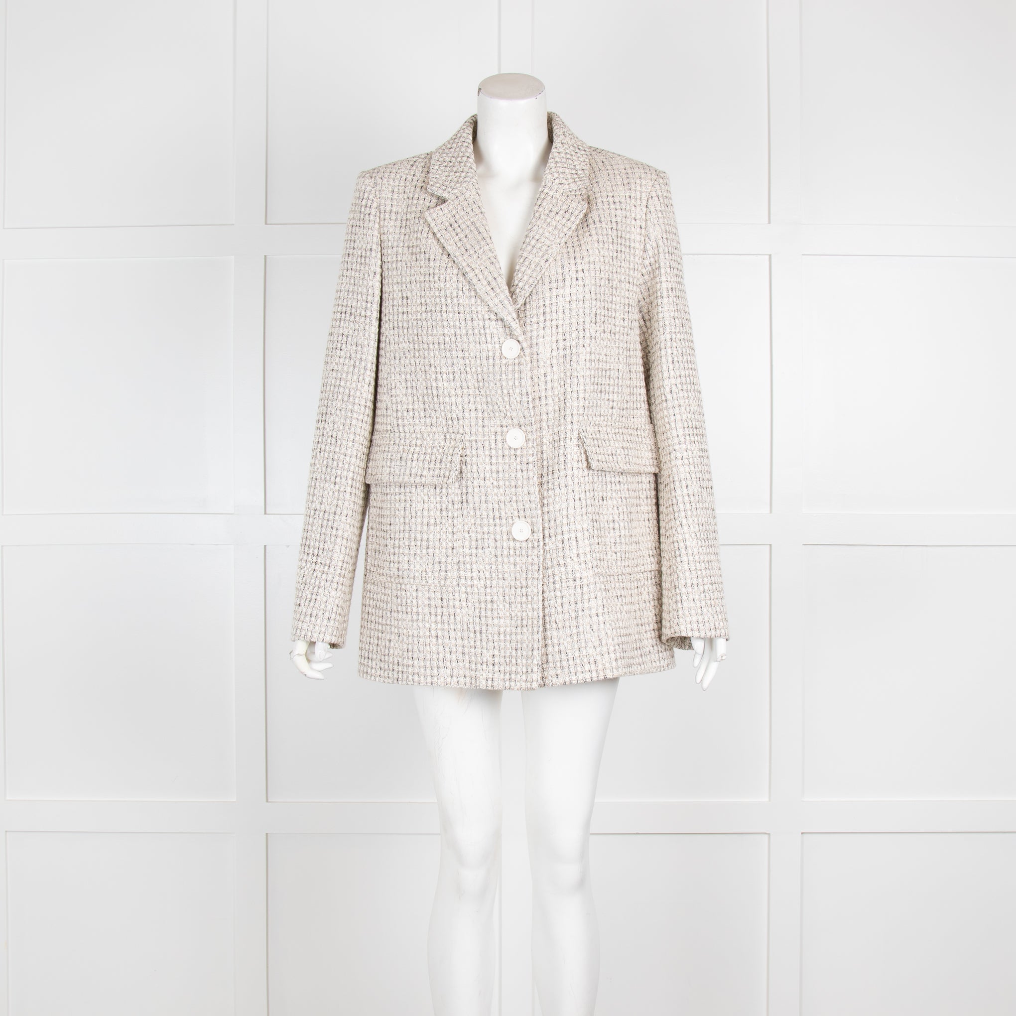 Claudie Pierlot Beige Tweed Jacket – Phoenix Style