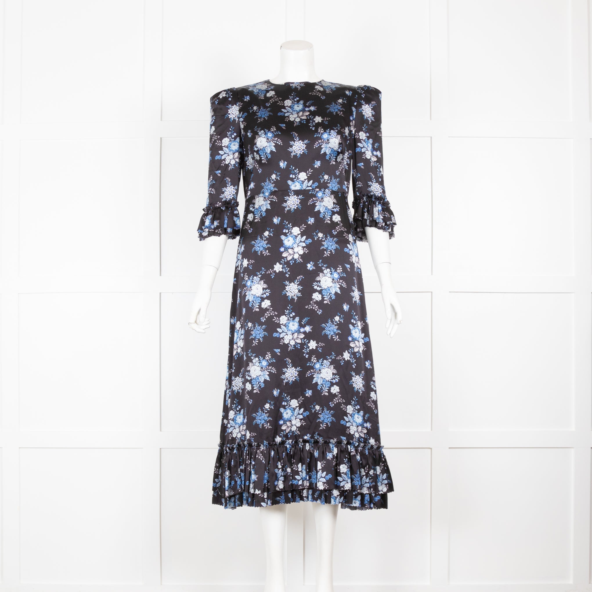 Vampires Wife Falconetti Midi in Blue Floral – Phoenix Style