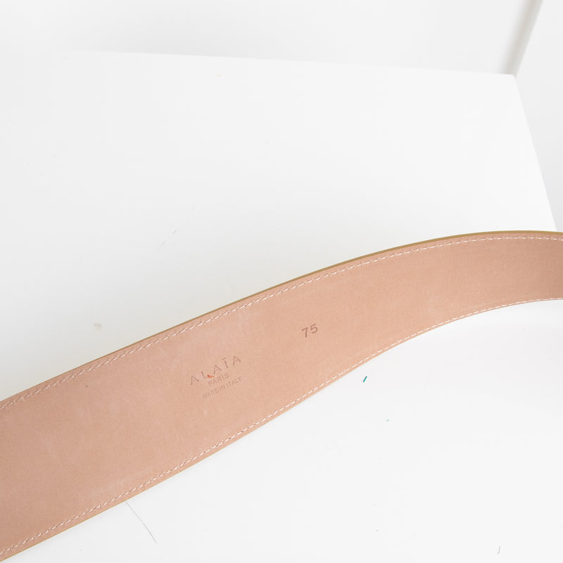 Alaia Gold Wide Leather Belt